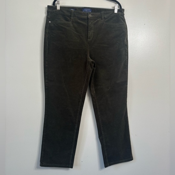 Talbots Women’s Corduroy Simply Flattering Straight Pants Dark Green Size 14 - Picture 3 of 5